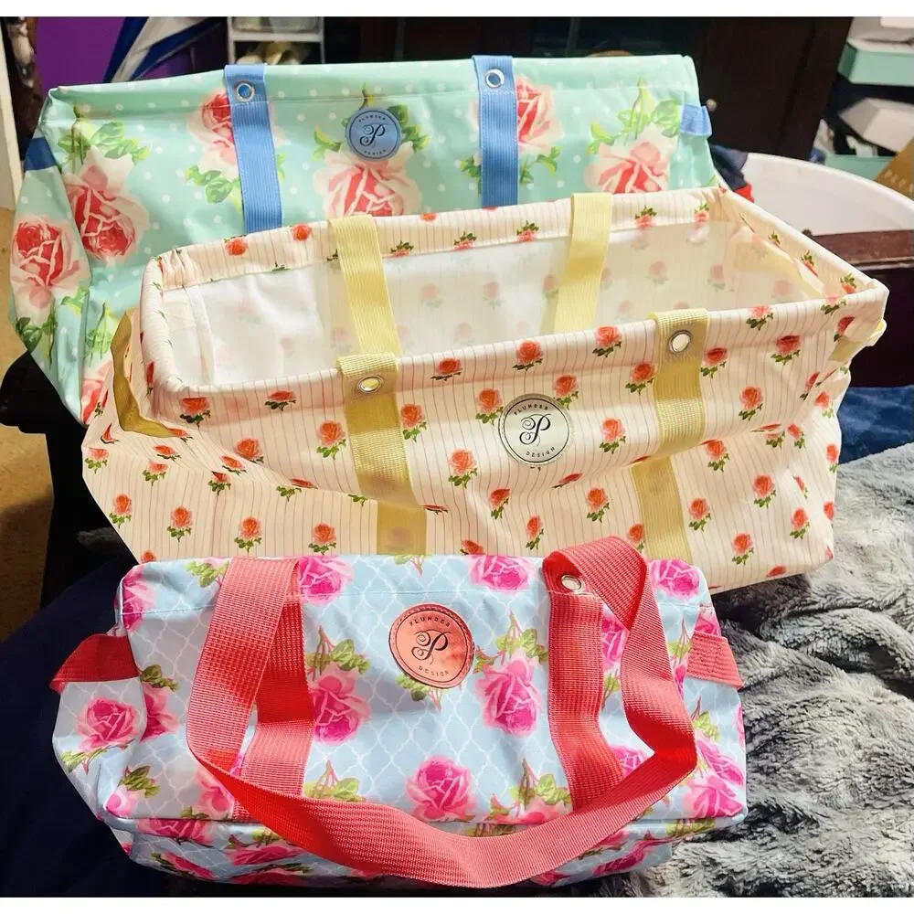 New plunder Set Of 3 Collapsable Totes 3 Sizes New Super Cute